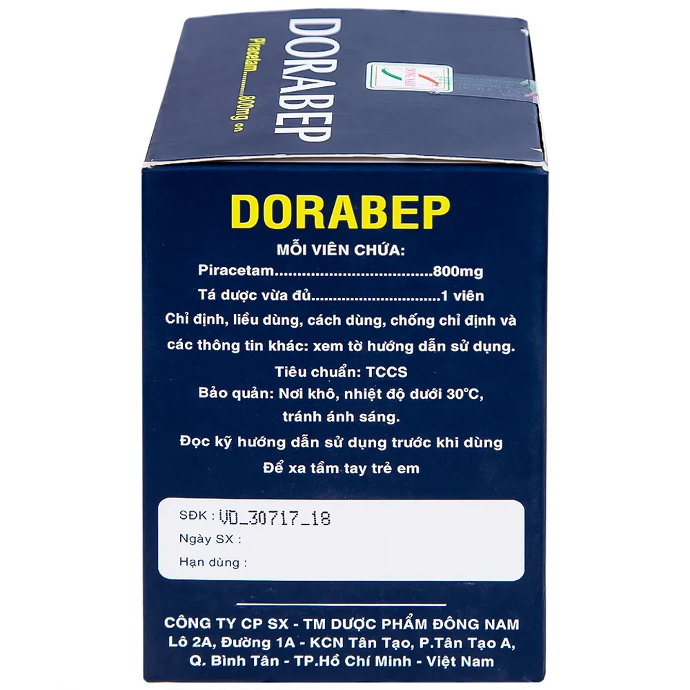 Hình ảnh Thuốc Dorabep 800mg Đông Nam điều trị triệu chứng chóng mặt (10 vỉ x 10 viên)