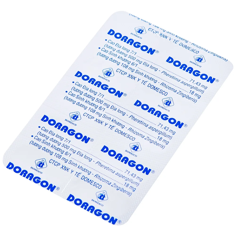 Hình ảnh Thuốc Doragon Domesco hỗ trợ hạ men gan (10 vỉ x 10 viên)