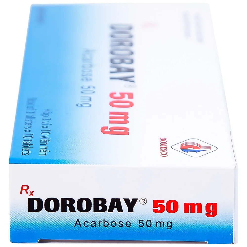 Hình ảnh Thuốc Dorobay 50mg Domesco điều trị đái tháo đường típ 2 (3 vỉ x 10 viên)