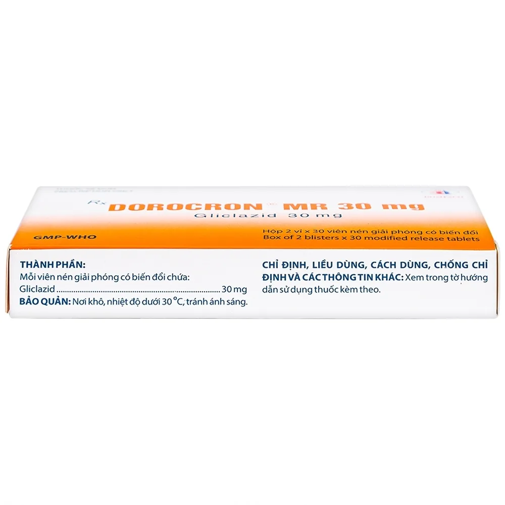 Hình ảnh Thuốc Dorocron MR 30mg Domesco điều trị đái tháo đường típ 2 (2 vỉ x 30 viên)