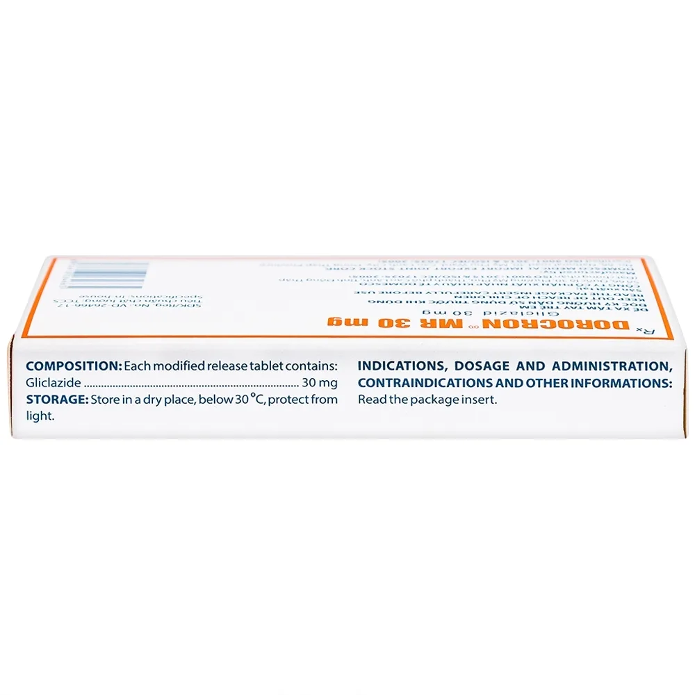 Hình ảnh Thuốc Dorocron MR 30mg Domesco điều trị đái tháo đường típ 2 (2 vỉ x 30 viên)