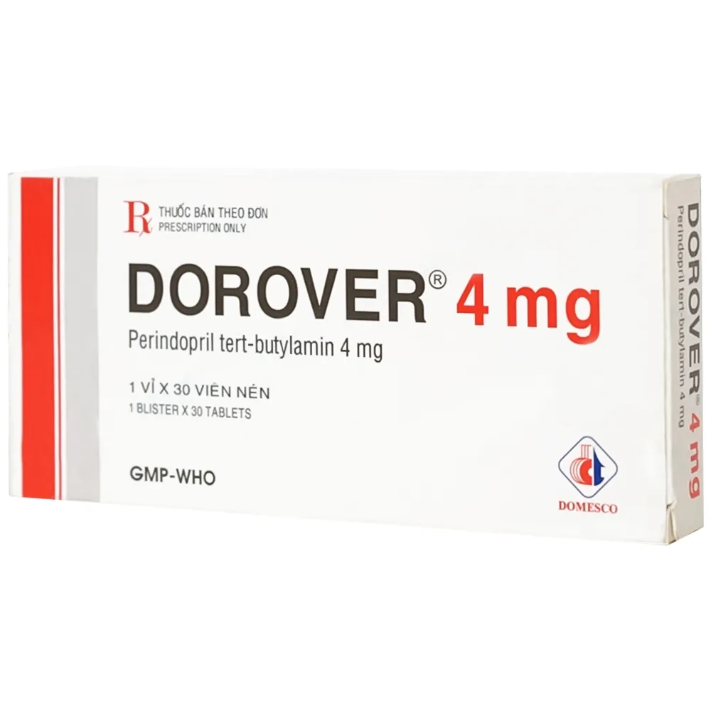 Hình ảnh Thuốc Dorover 4mg Domesco điều trị tăng huyết áp, suy tim sung huyết (1 vỉ x 30 viên)