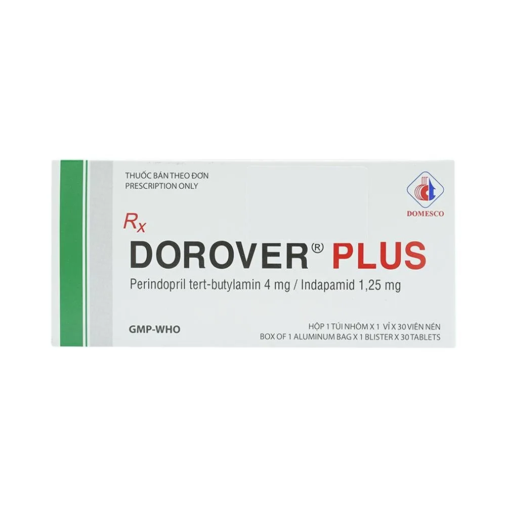 Hình ảnh Thuốc Dorover Plus Domesco điều trị tăng huyết áp nguyên phát (1 vỉ x 30 viên)
