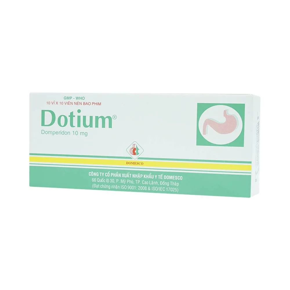 Hình ảnh Thuốc Dotium Domesco điều trị triệu chứng nôn, buồn nôn (10 vỉ x 10 viên)