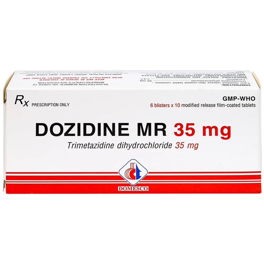 Hình ảnh Thuốc Dozidine MR 35mg Domesco điều trị triệu chứng đau thắt ngực ổn định (6 vỉ x 10 viên)