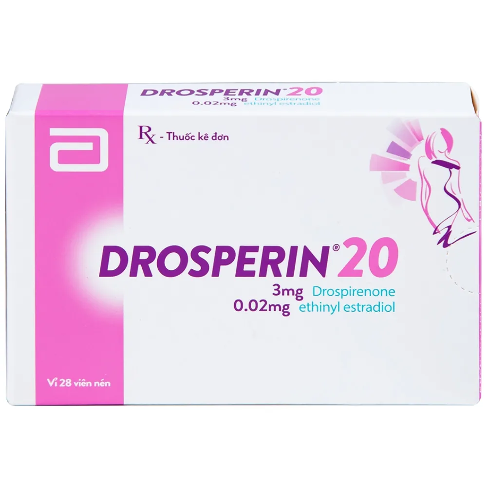 Hình ảnh Thuốc tránh thai hằng ngày Drosperin 20 Abbott (1 vỉ x 28 viên)