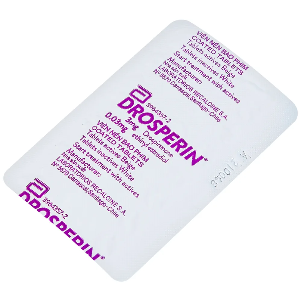 Hình ảnh Thuốc tránh thai hằng ngày Drosperin Abbott (1 vỉ x 28 viên)