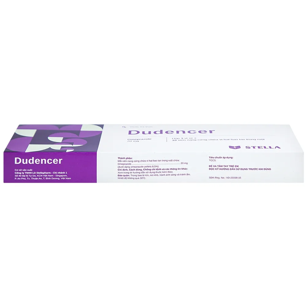 Hình ảnh Thuốc Dudencer Stella giảm triệu chứng khó tiêu do acid (3 vỉ x 10 viên)