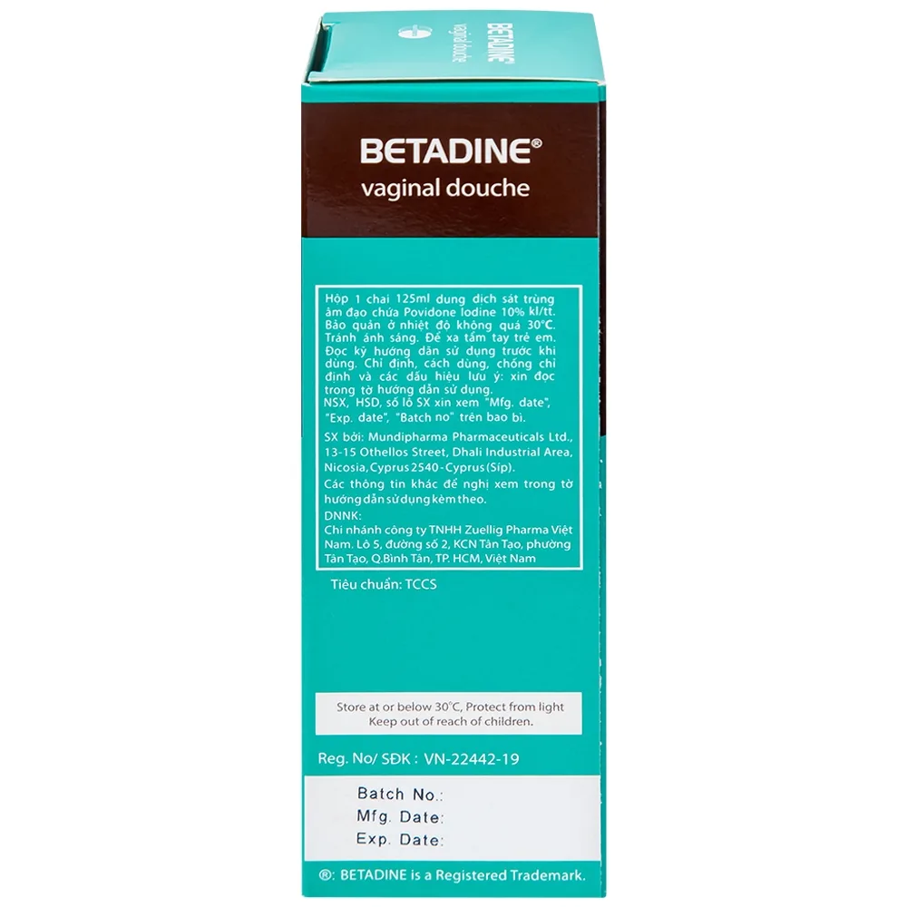 Hình ảnh Dung dịch sát trùng âm đạo Betadine điều trị nhiễm trùng âm đạo (125ml)