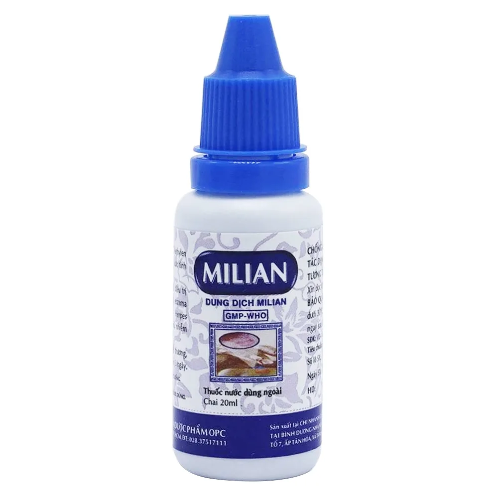 Hình ảnh Dung dịch Milian OPC điều trị nhiễm virus ngoài da, chốc lở, viêm da mủ (20ml)