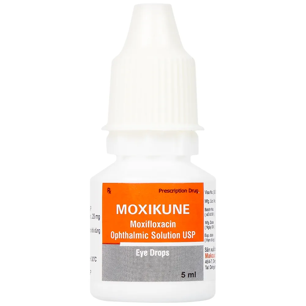 Hình ảnh Dung dịch nhỏ mắt Moxikune điều trị các tình trạng nhiễm khuẩn mắt, chống viêm sau phẫu thuật (5ml)
