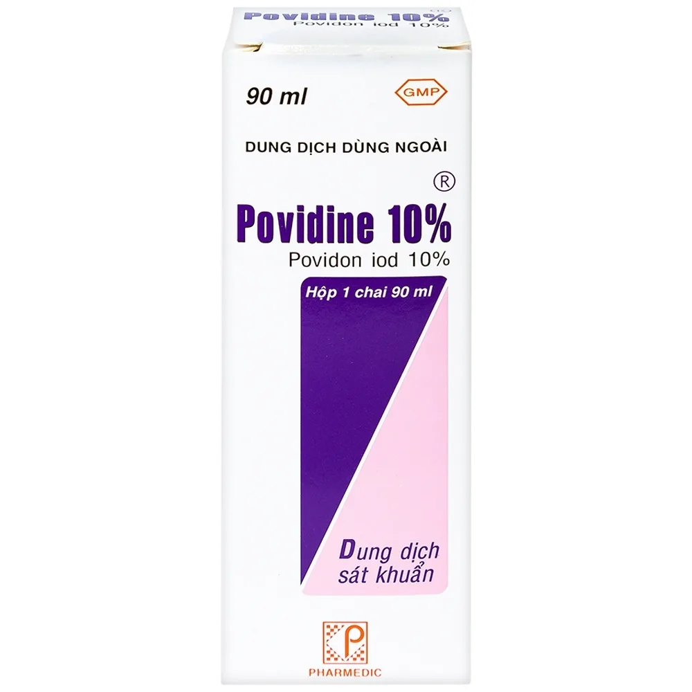 Hình ảnh Dung dịch sát khuẩn Povidine 10% Pharmedic ngăn ngừa nhiễm khuẩn ở vết cắt, vết trầy (90ml)