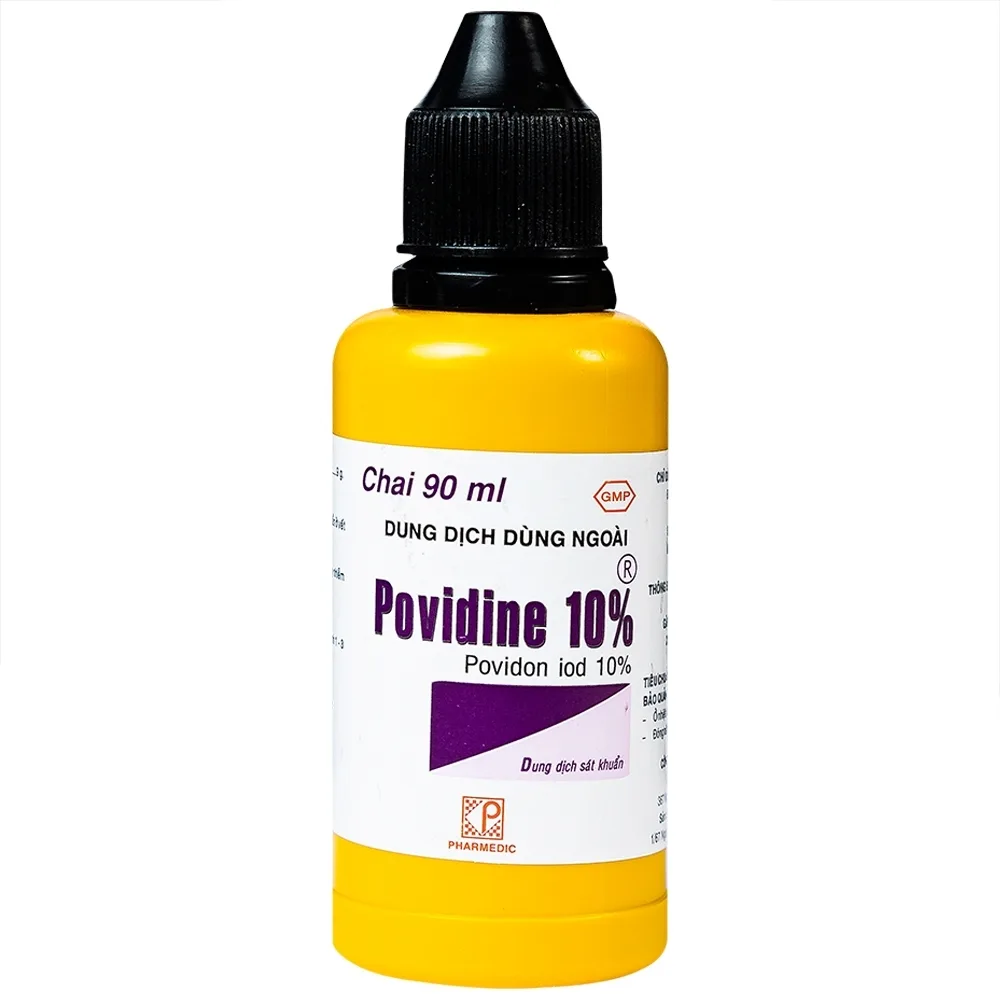 Hình ảnh Dung dịch sát khuẩn Povidine 10% Pharmedic ngăn ngừa nhiễm khuẩn ở vết cắt, vết trầy (90ml)