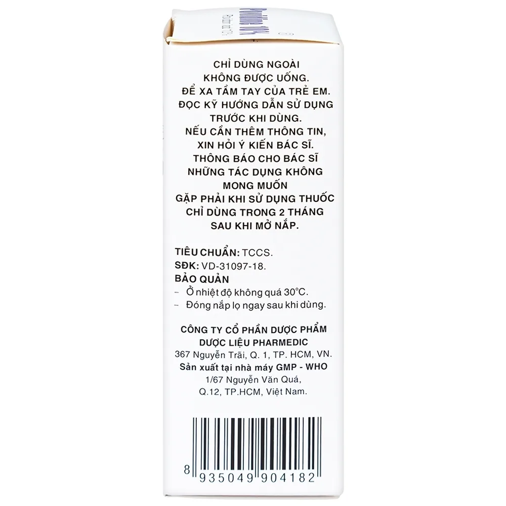 Hình ảnh Dung dịch sát khuẩn Povidine 10% Pharmedic ngăn ngừa nhiễm khuẩn ở vết cắt, vết trầy (90ml)