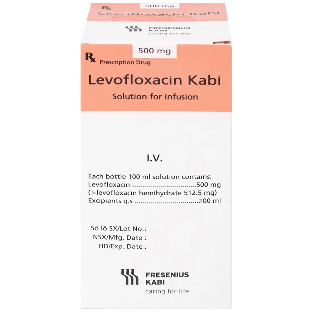 Hình ảnh Dịch tiêm truyền Levofloxacin Kabi 100ml Fresenius Kabi điều trị nhiễm khuẩn, viêm phổi