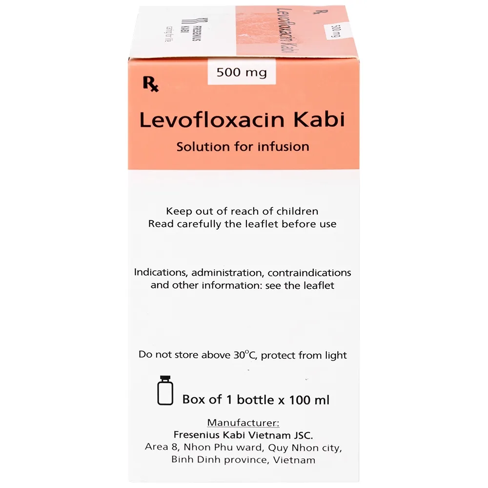 Hình ảnh Dịch tiêm truyền Levofloxacin Kabi 100ml Fresenius Kabi điều trị nhiễm khuẩn, viêm phổi