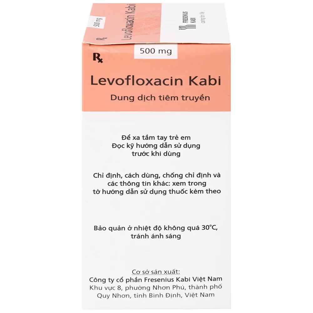 Hình ảnh Dịch tiêm truyền Levofloxacin Kabi 100ml Fresenius Kabi điều trị nhiễm khuẩn, viêm phổi