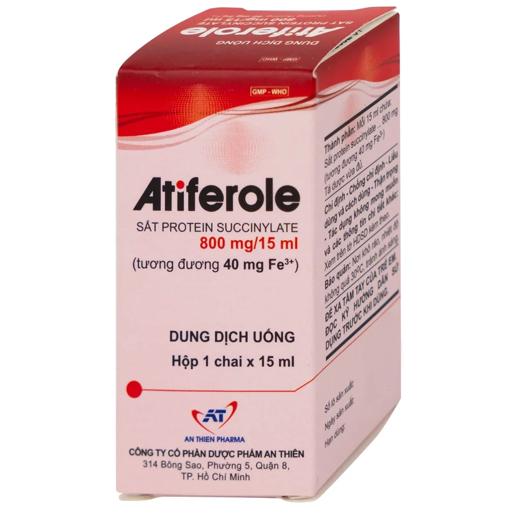 Hình ảnh Dung dịch uống Atiferole An Thiên điều trị thiếu sắt và thiếu máu do thiếu sắt (60ml)