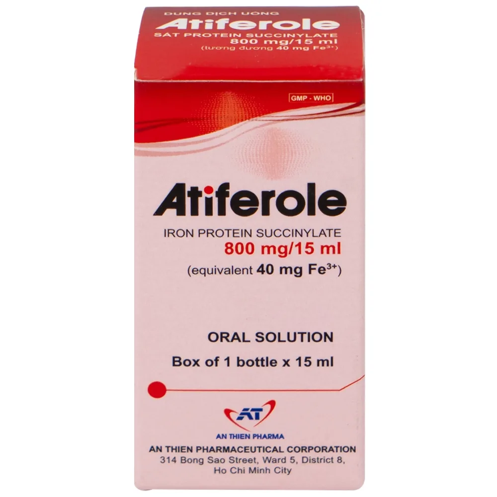 Hình ảnh Dung dịch uống Atiferole An Thiên điều trị thiếu sắt và thiếu máu do thiếu sắt (60ml)