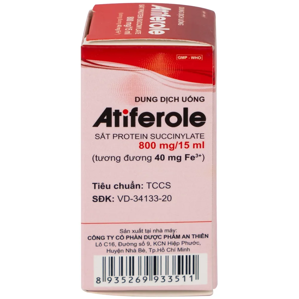 Hình ảnh Dung dịch uống Atiferole An Thiên điều trị thiếu sắt và thiếu máu do thiếu sắt (60ml)