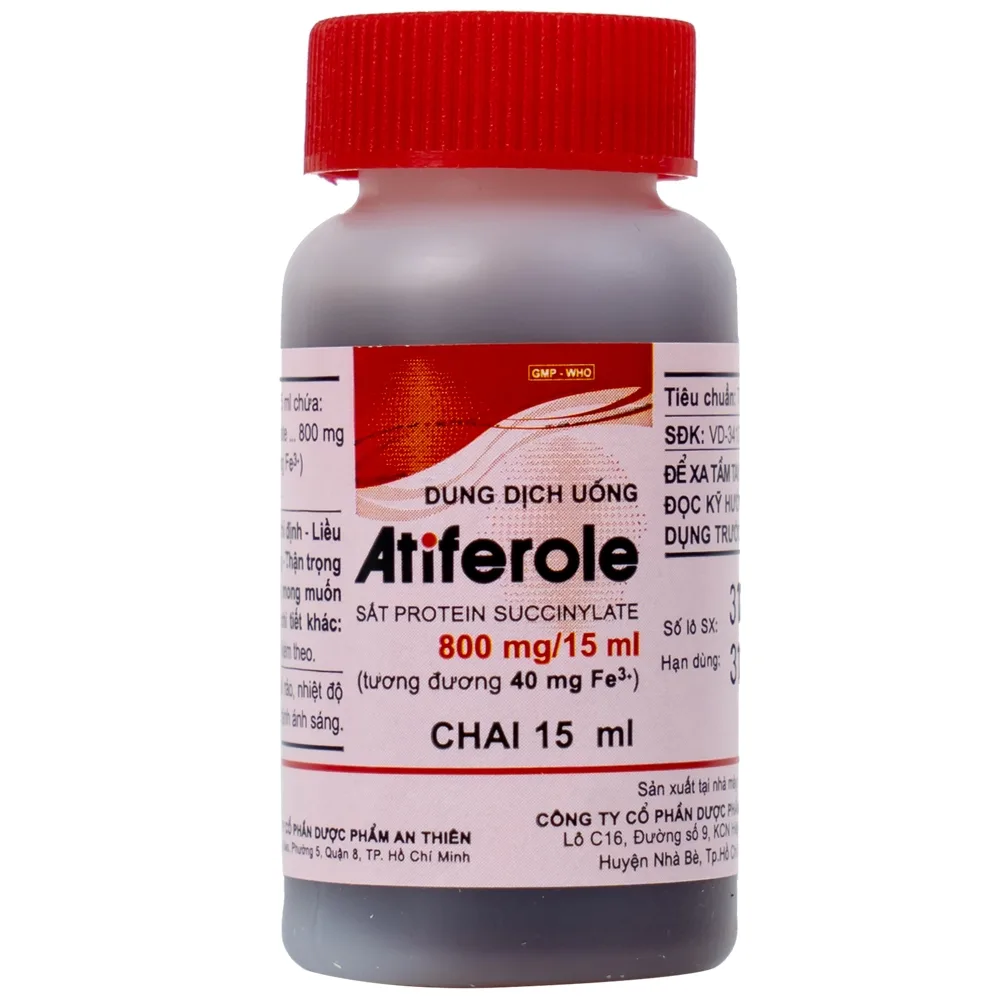 Hình ảnh Dung dịch uống Atiferole An Thiên điều trị thiếu sắt và thiếu máu do thiếu sắt (60ml)