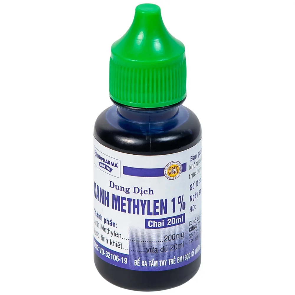 Hình ảnh Dung dịch Xanh Methylen 1% Hải Dương sát khuẩn, điều trị viêm da mủ (20ml)