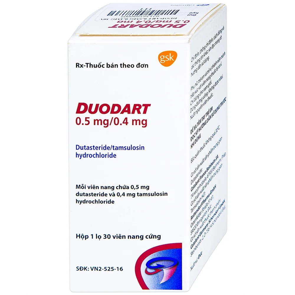 Hình ảnh Thuốc Duodart 0.5mg/0.4mg GSK điều trị bệnh phì đại lành tính tuyến tiền liệt (30 viên)
