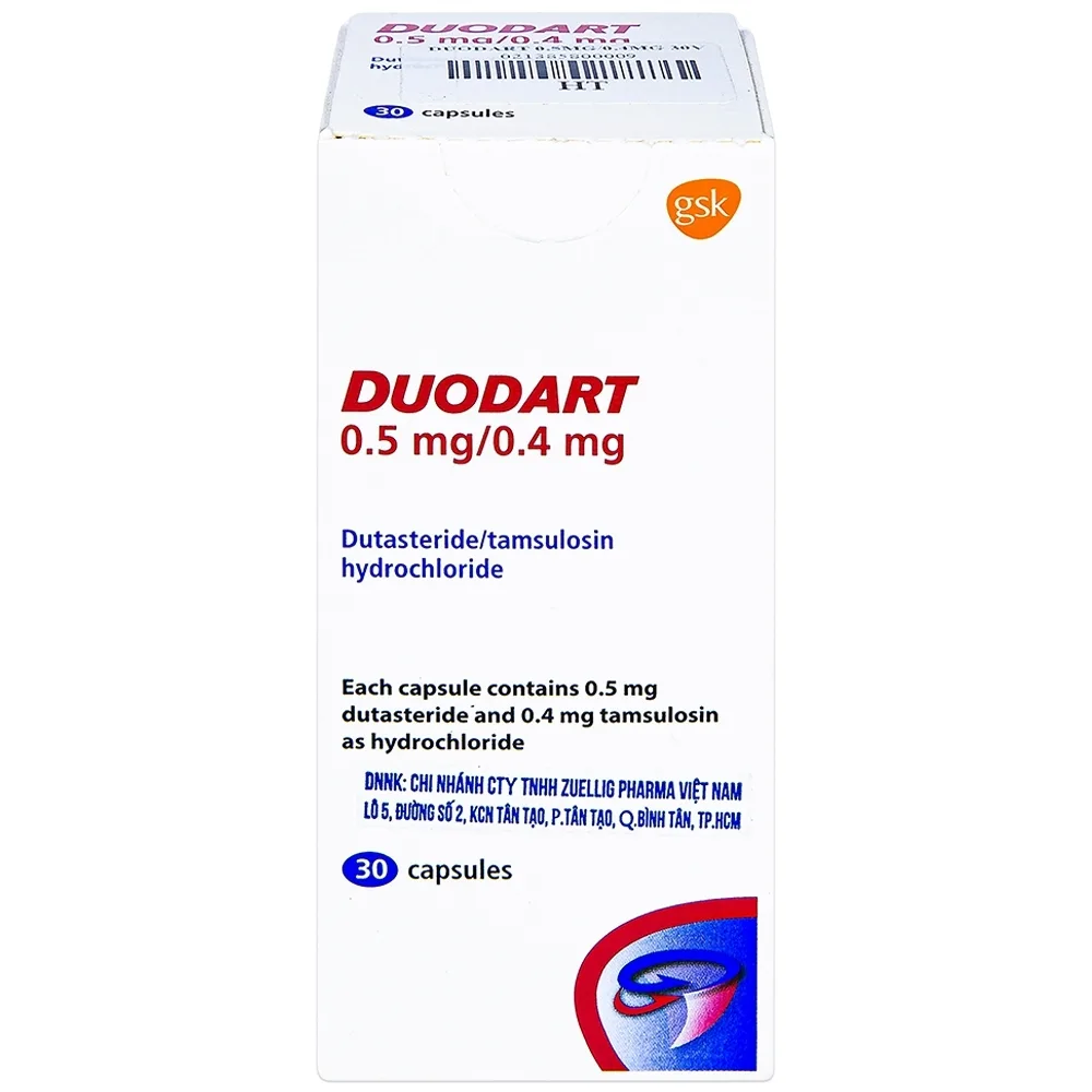 Hình ảnh Thuốc Duodart 0.5mg/0.4mg GSK điều trị bệnh phì đại lành tính tuyến tiền liệt (30 viên)