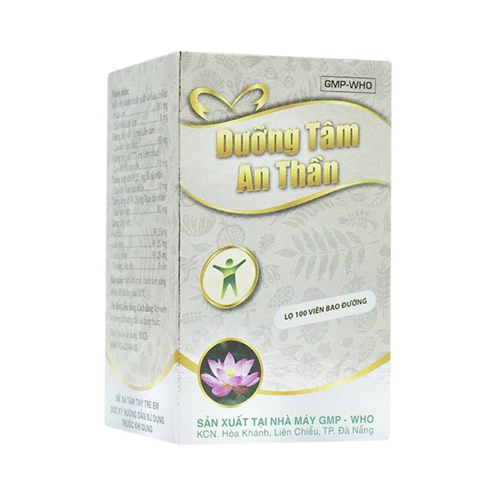 Hình ảnh Thuốc Dưỡng Tâm An Thần Danapha điều trị mất ngủ do lo âu, làm việc quá sức (100 viên)
