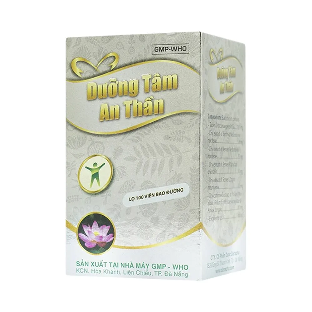 Hình ảnh Thuốc Dưỡng Tâm An Thần Danapha điều trị mất ngủ do lo âu, làm việc quá sức (100 viên)