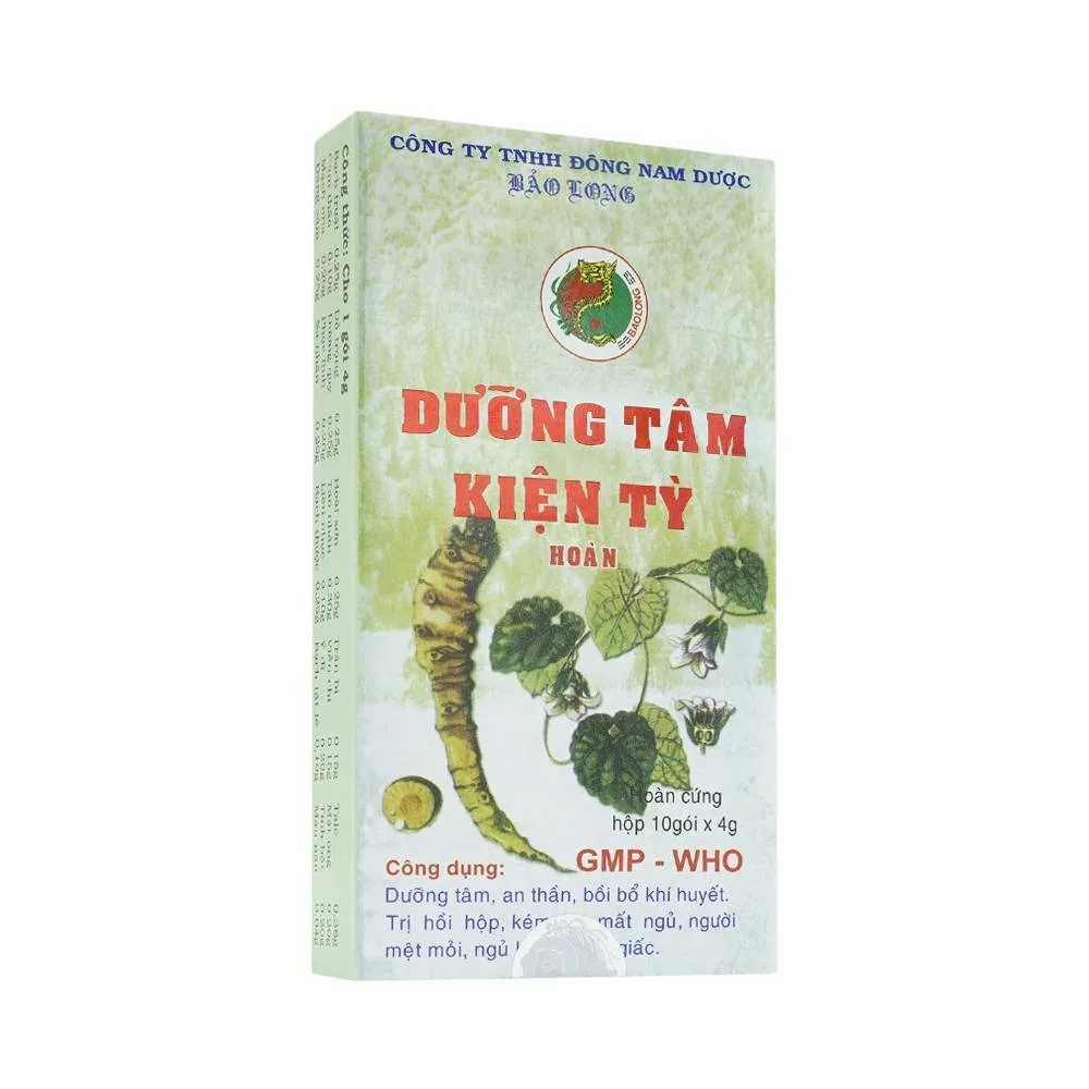 Hình ảnh Thuốc Dưỡng Tâm Kiện Tỳ Hoàn dưỡng tâm, an thần, bồi bổ khí huyết (10 gói x 4g)