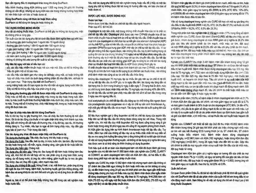 Hình ảnh Thuốc Duoplavin 75mg/100mg Sanofi giảm nguy cơ đông máu, giảm xơ vữa huyết khối (3 vỉ x 10 viên)