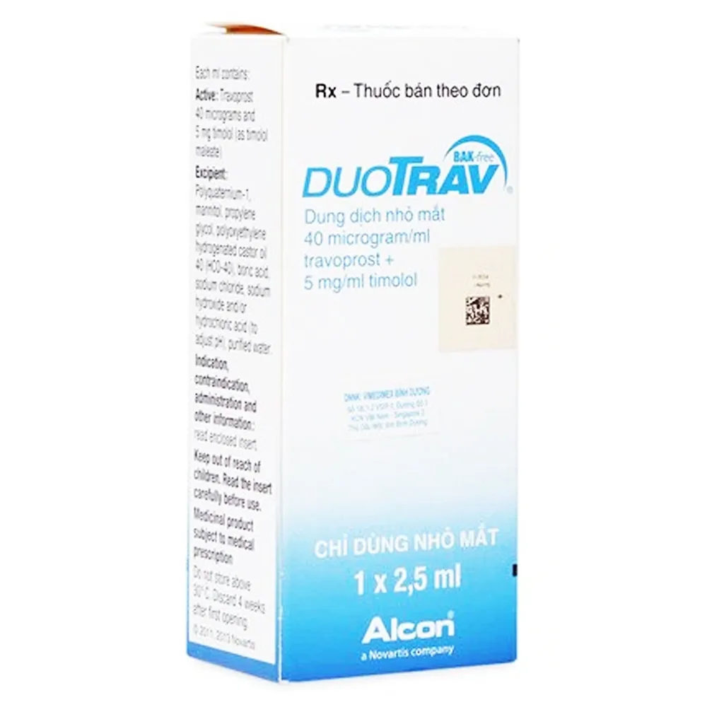 Hình ảnh Thuốc nhỏ mắt Duotrav Alcon giảm áp lực nội nhãn (2.5ml)