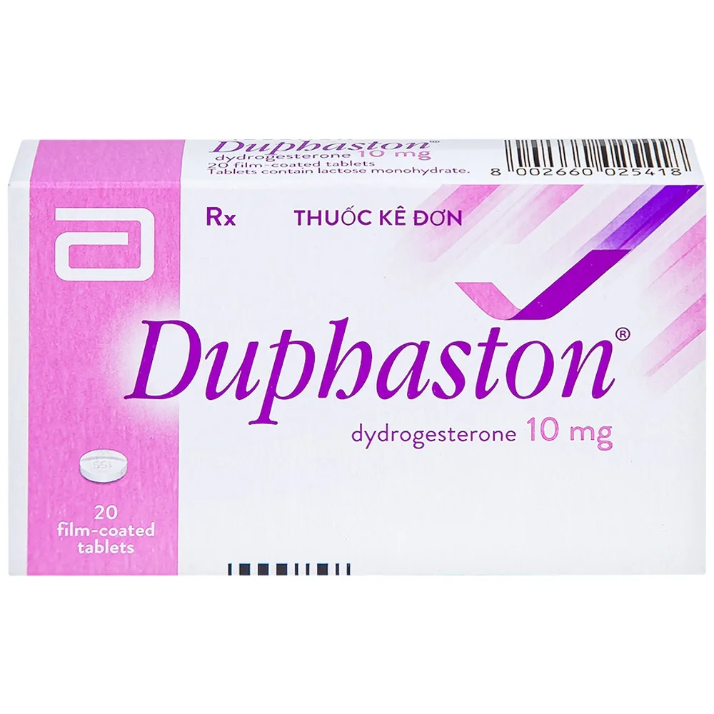 Hình ảnh Thuốc Duphaston Abbott điều hòa kinh nguyệt, lạc nội mạc tử cung (1 vỉ x 20 viên)