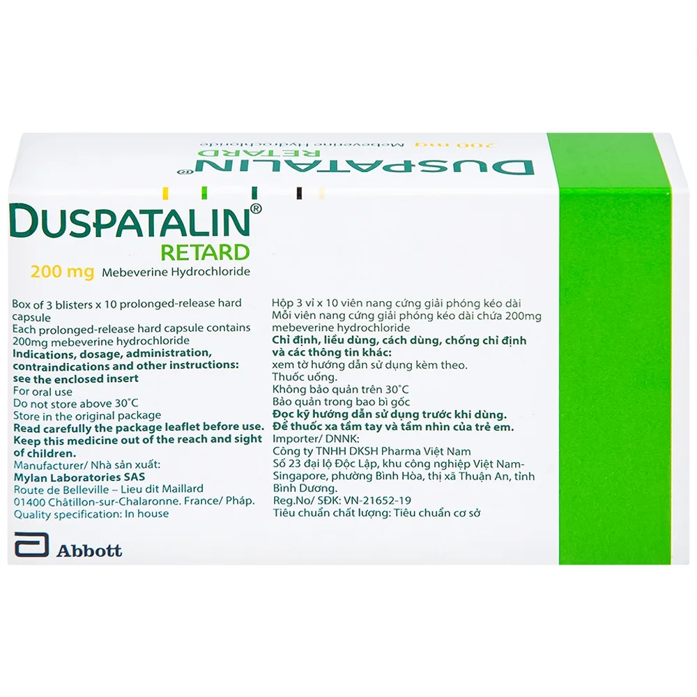 Hình ảnh Thuốc Duspatalin Retard Abbott điều trị đau do rối loạn chức năng tiêu hóa và đường mật (30 viên)
