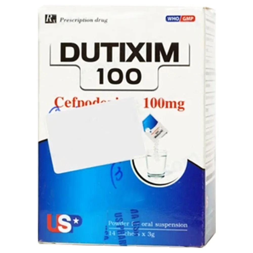 Hình ảnh Bột Dutixim 100 US Pharma điều trị nhiễm khuẩn (14 gói)