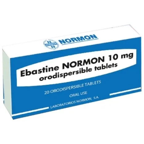 Hình ảnh Thuốc Ebastine Normon 10mg điều trị viêm mũi dị ứng, mề đay vô căn (2 vỉ x 10 viên)
