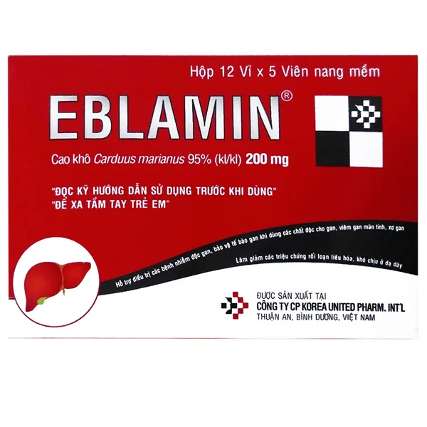 Hình ảnh Thuốc Eblamin Korea United hỗ trợ điều trị viêm gan, xơ gan (12 vỉ x 5 viên)