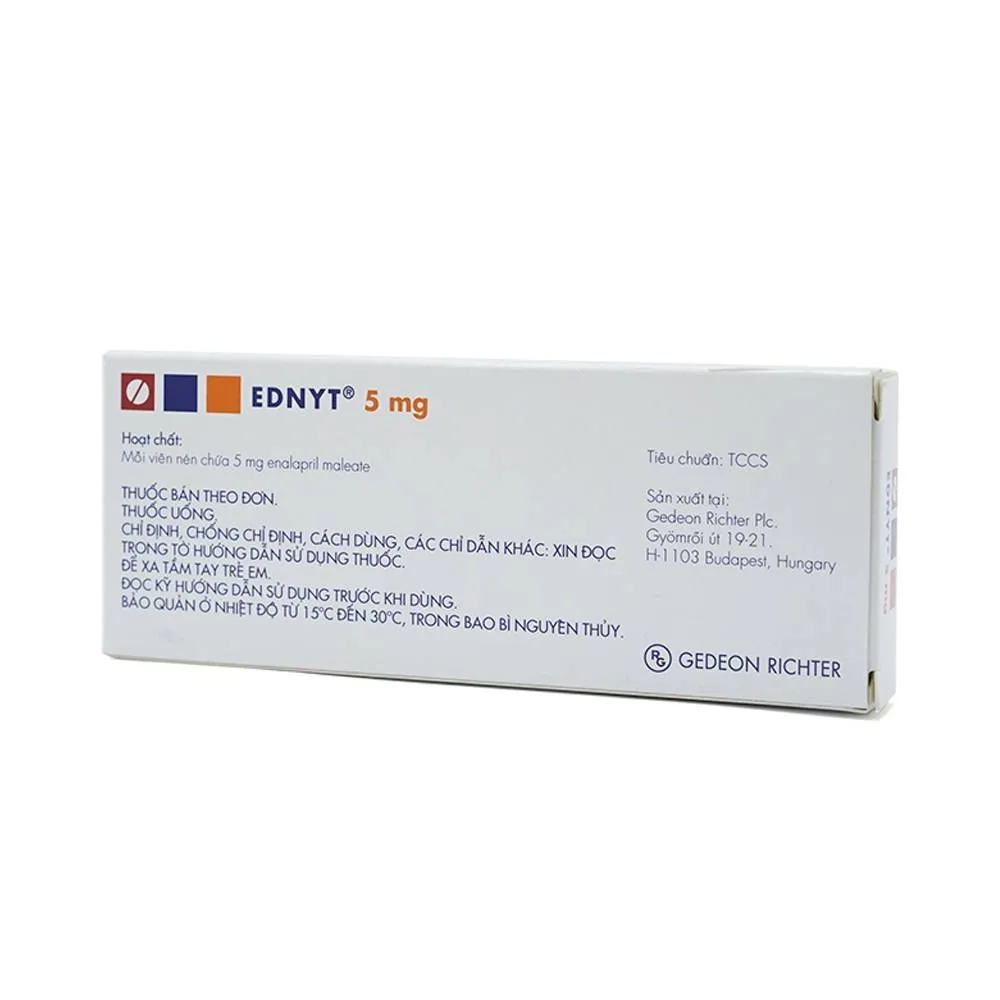 Hình ảnh Thuốc Ednyt 5mg Gedeon điều trị tăng huyết áp, suy tim (3 vỉ x 10 viên)