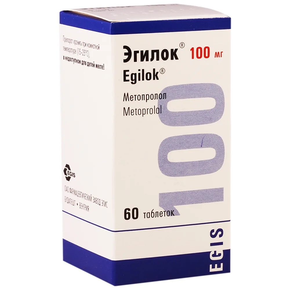 Hình ảnh Thuốc Egilok 100mg Egis Pharma điều trị tăng huyết áp, đau thắt ngực (60 viên)