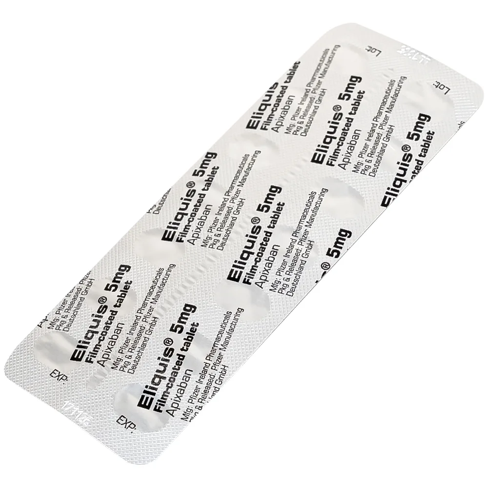 Hình ảnh Thuốc Eliquis 5mg Pfizer giúp phòng ngừa biến cố thuyên tắc huyết khối tĩnh mạch (2 vỉ x 10 viên)