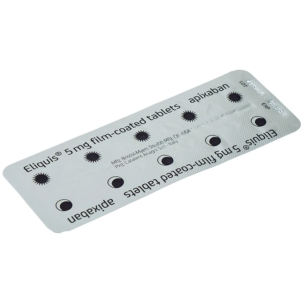 Hình ảnh Thuốc Eliquis 5mg Pfizer phòng ngừa biến cố thuyên tắc huyết khối tĩnh mạch, đột quỵ (20 viên)