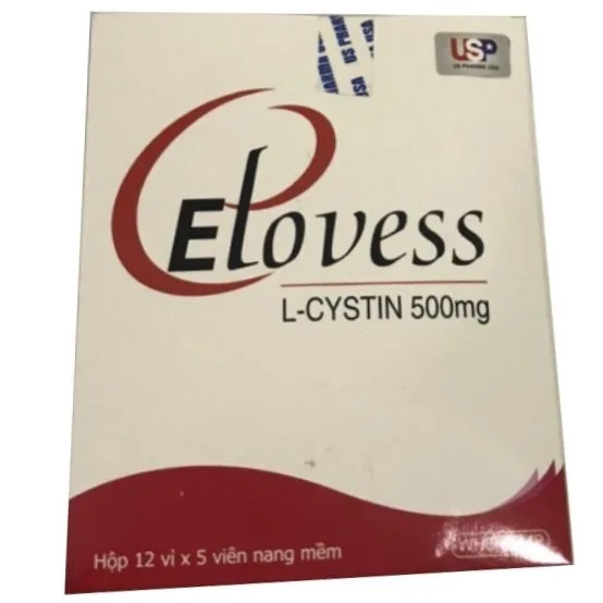 Hình ảnh Thuốc Elovess 500mg USP dùng trong sạm da do mỹ phẩm, viêm da do thuốc, dị ứng (12 vỉ x 5 viên)