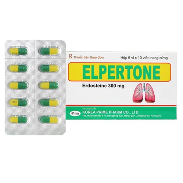 Hình ảnh Thuốc Elpertone Prime Pharma điều trị đợt cấp của viêm phế quản mạn tính (6 vỉ x 10 viên)
