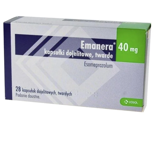 Hình ảnh Thuốc Emanera 40mg KRKA điều trị trào ngược dạ dày thực quản (4 vỉ x 7 viên)