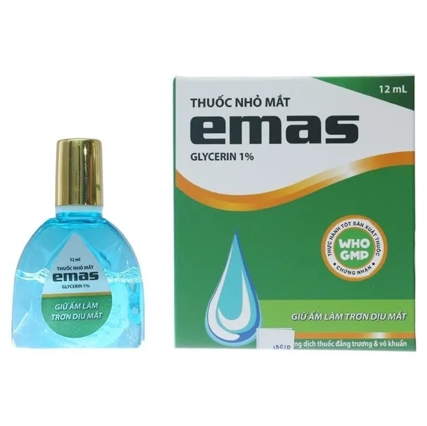 Hình ảnh Thuốc nhỏ mắt Emas HaNoi Pharma giảm tạm thời nóng mắt, rát mắt (12ml)