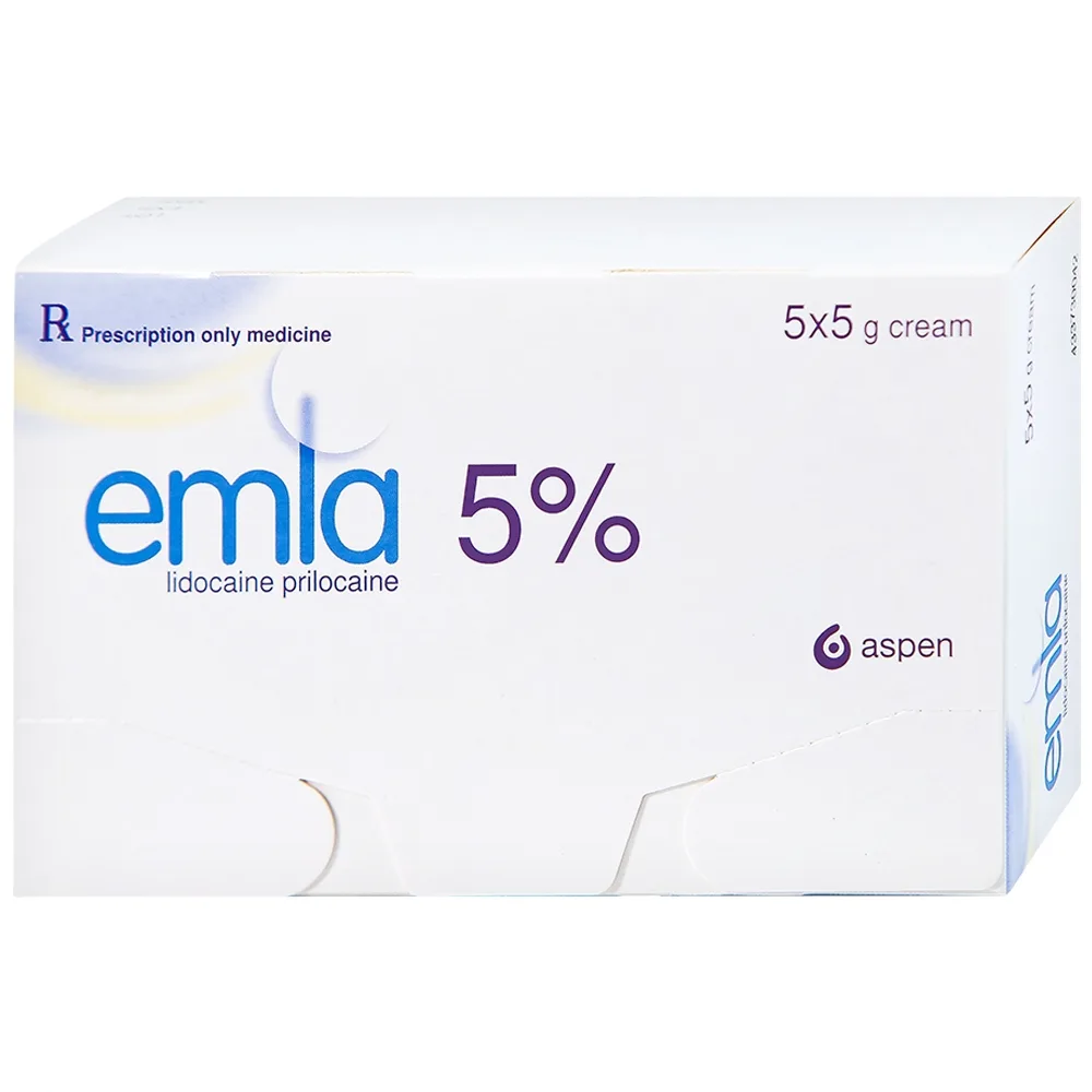 Hình ảnh Thuốc Emla 5% Aspen gây tê bề mặt da (5 tuýp x 5g)