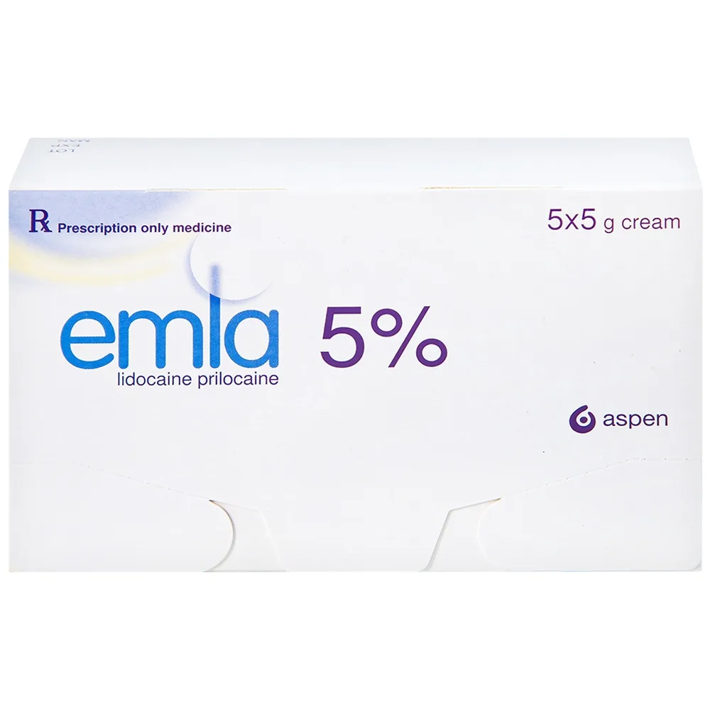 Hình ảnh Thuốc Emla 5% Aspen gây tê bề mặt da (5 tuýp x 5g)
