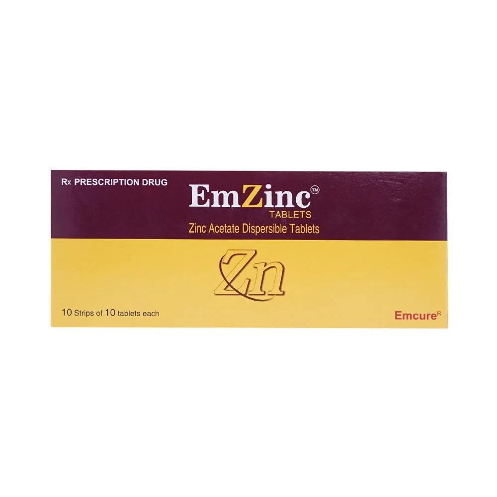 Hình ảnh Thuốc Emzinc Emcure bổ sung kẽm, trị tiêu chảy (10 vỉ x 10 viên)