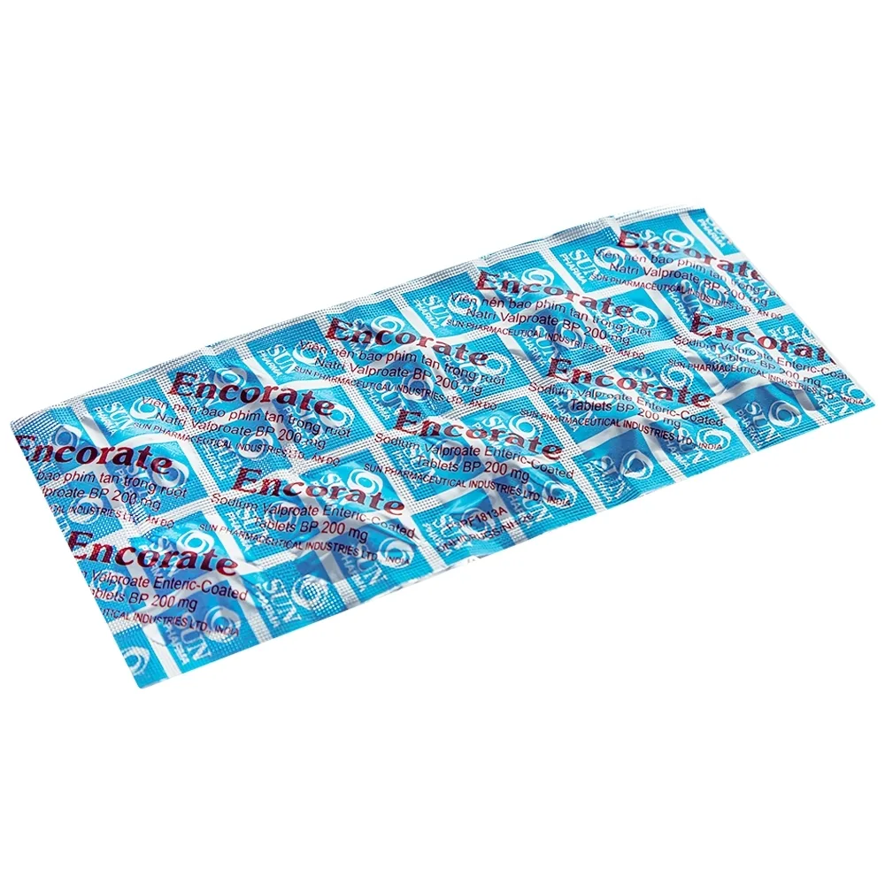 Hình ảnh Thuốc Encorate Sun Pharma điều trị động kinh (10 vỉ x 10 viên)